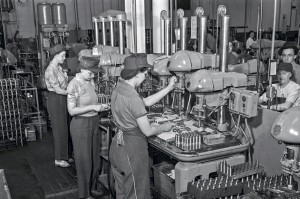 Women-working-in-aircraft-assembly-factory
